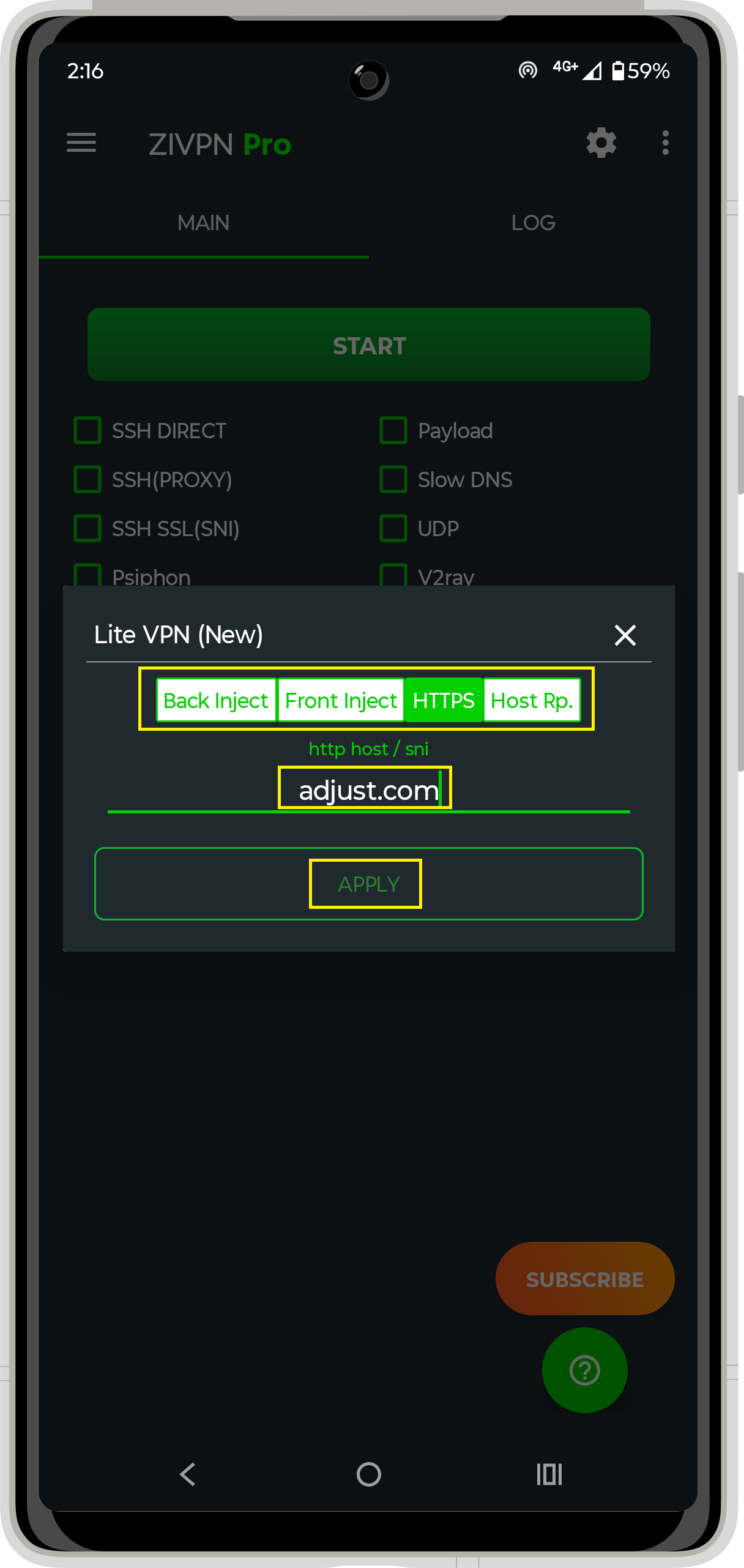 Lite VPN Setup Step 3